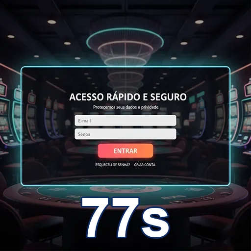 Tela de acesso rápido da plataforma 77s com opções de login.