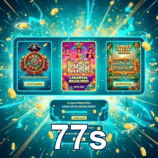 Tela do aplicativo 77s com opções de jogos e promoções.
