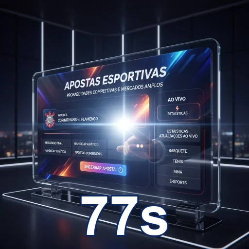 Tela de apostas esportivas da plataforma 77s com jogos disponíveis.