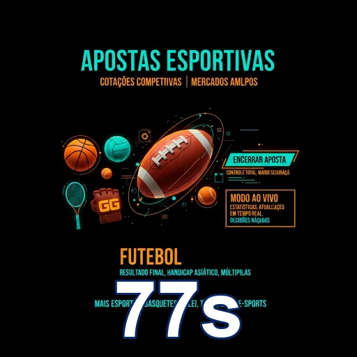Interface do 77s com opções de apostas esportivas variadas.