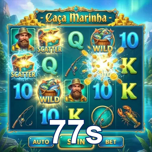 Interface do jogo Caça Marinha no 77s com símbolos coloridos.