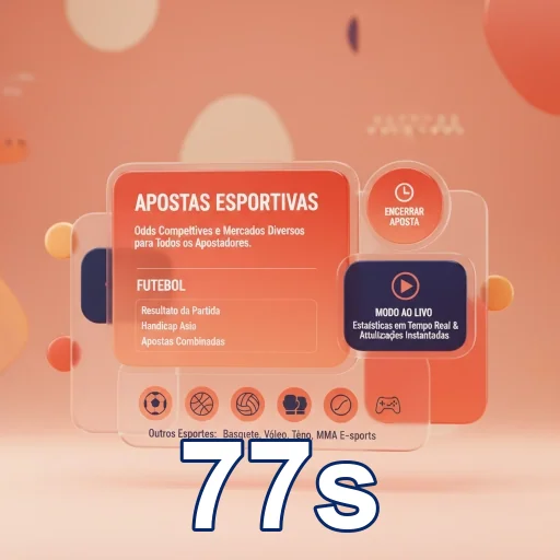 Interface da 77s destacando serviços VIP em apostas esportivas.