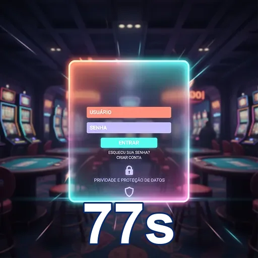 Tela de login do 77s, destacando agilidade no acesso.