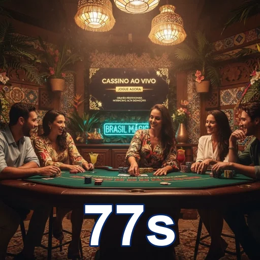 Jogadores se divertindo em cassino ao vivo no 77s.