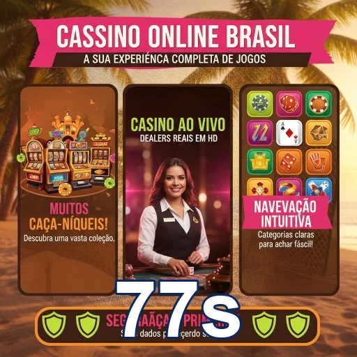 Interface do suporte rápido da plataforma 77s, com jogos destacados.
