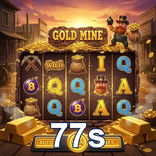 Tela do jogo Gold Mine no aplicativo 77s, mostrando slots.