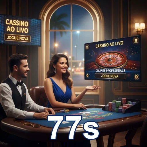 Jogadora VIP interagindo em mesa de cassino ao vivo no 77s.