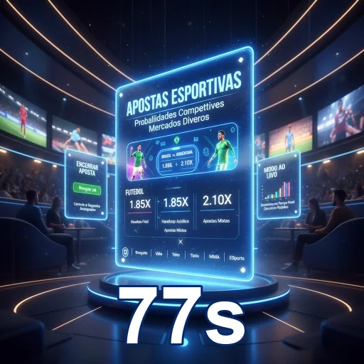 Interface da plataforma 77s mostrando serviços VIP de apostas.