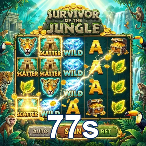 Tela do jogo Survivor of the Jungle no site 77s.