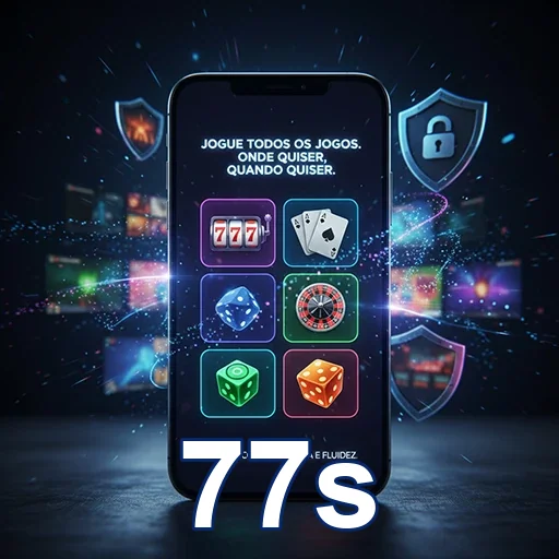 Aplicativo da 77s com opções de jogos e segurança.
